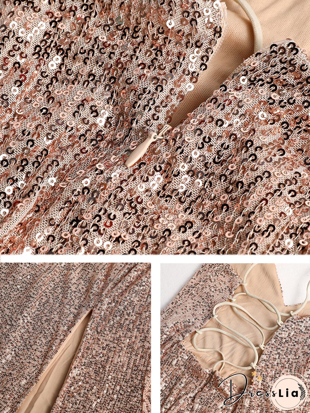 Miss summer maxi womens sexy sequins spaghetti strap neck backless dress evening prom