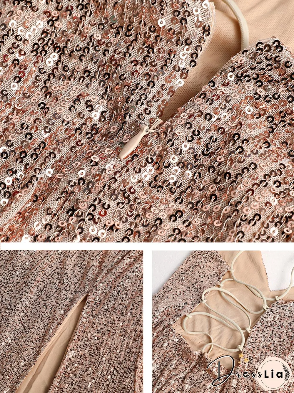 Miss summer maxi womens sexy sequins spaghetti strap neck backless dress evening prom