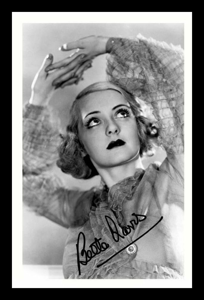 Bette Davis Autograph Signed & Framed Photo Poster painting