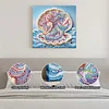 (25x25cm)DIY Mermaid Framed Handmade Pearl Painting Art Craft Kit Living Home Decor