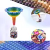 Gradient Color Diamond Painting Organizer Funnel Morning Glory Design Portable Drill Funnel for DIY Craft Easy Transfer Tools (Style C)