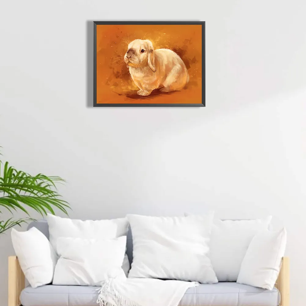 Full Round Diamond Painting 40*30cm - Rabbit