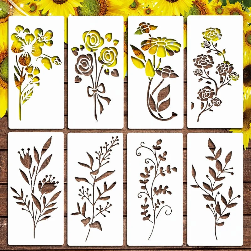 🏡Last Day 49% OFF -Garden Fence Large Flower Stencils🌻DIY Decoration