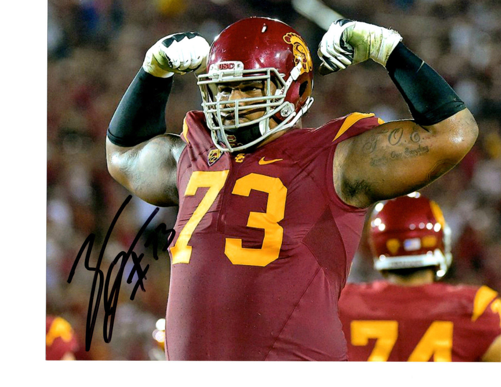 Zach Banner hand signed autographed 8x10 football Photo Poster painting USC Trojans d