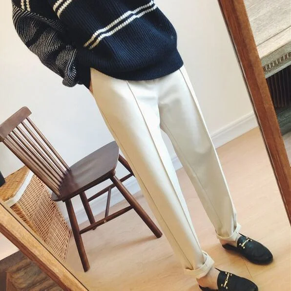 Thicken Women Pencil Pants Spring Autumn Trousers Style Wool Female Harem Pants Loose Female Trousers Capris
