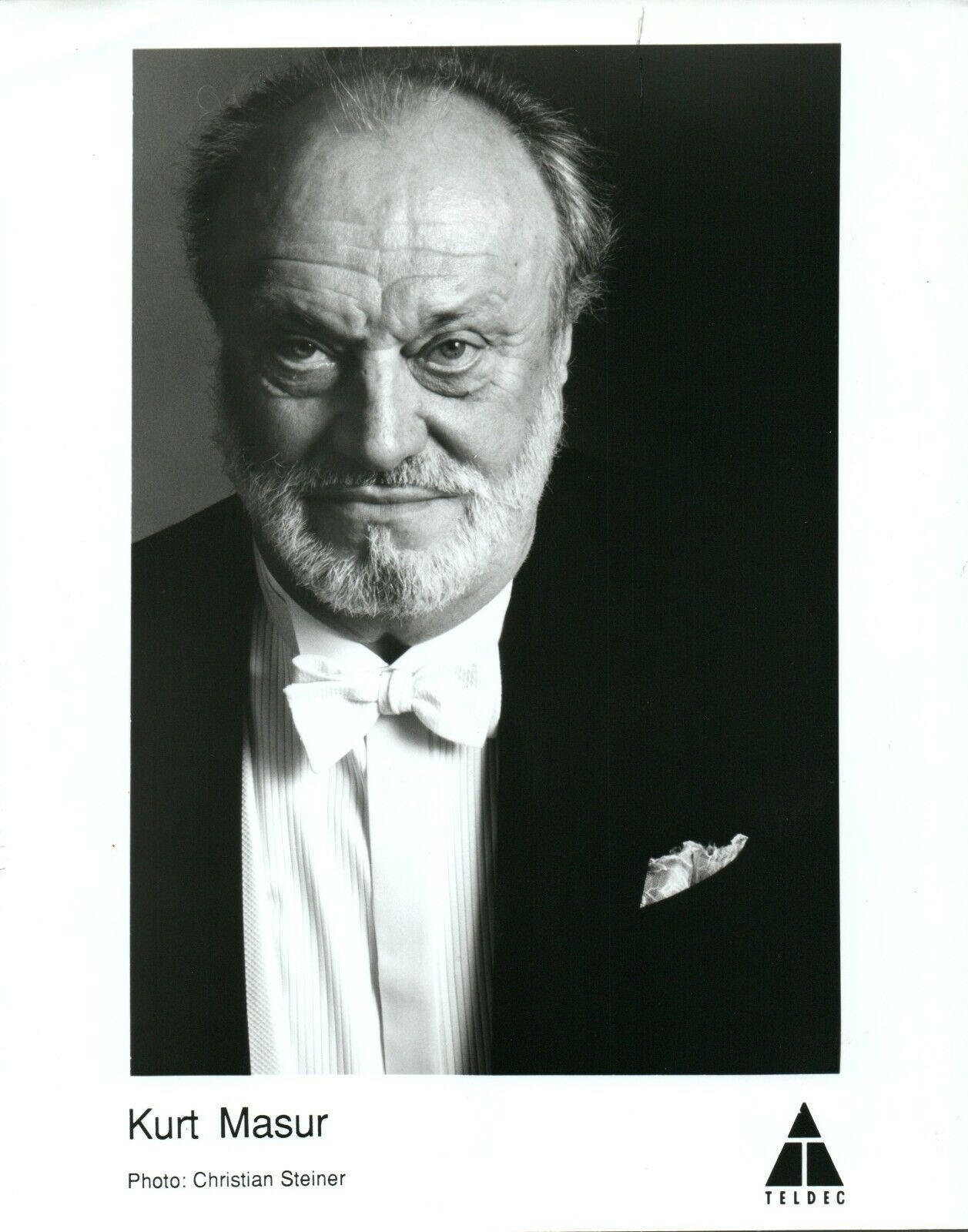 KURT MASUR German Conductor 8x10 Promo Press News Photo Poster painting 1993