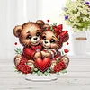 Diamond Painting Acrylic Heart Bear Desktop Diamond Art Tabletop Decor