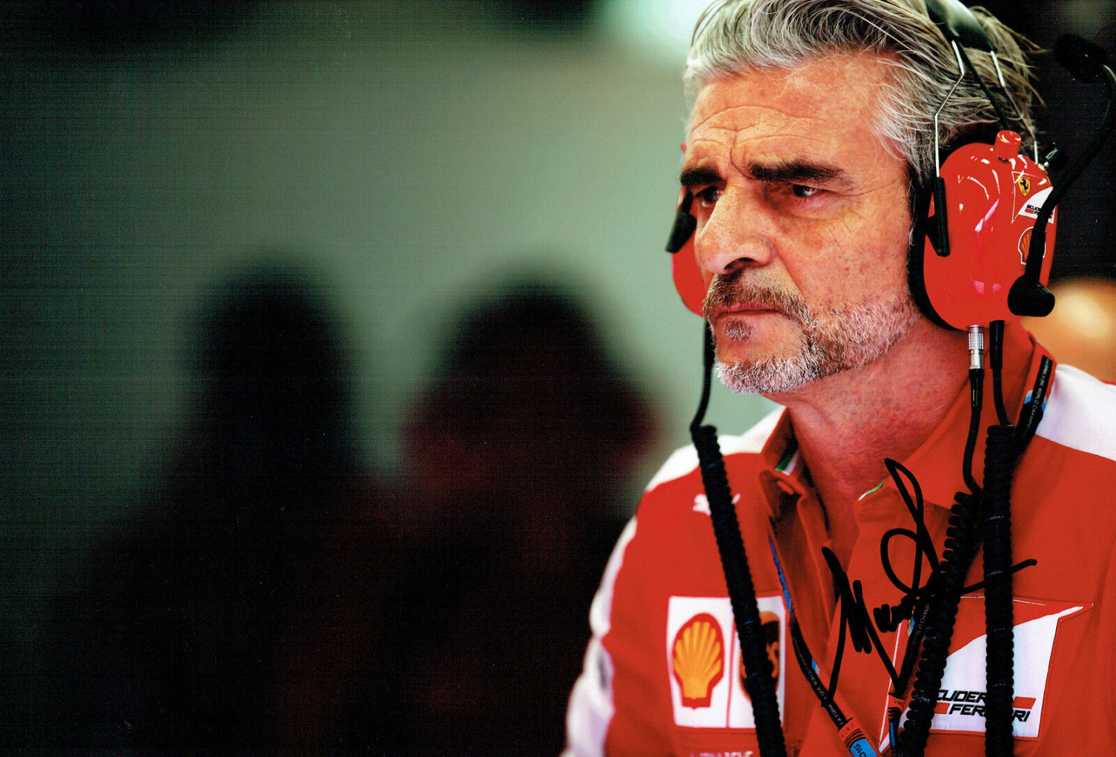 Maurizio ARRIVABENE SIGNED Autograph Photo Poster painting Scuderia-Ferrari Team Principal AFTAL