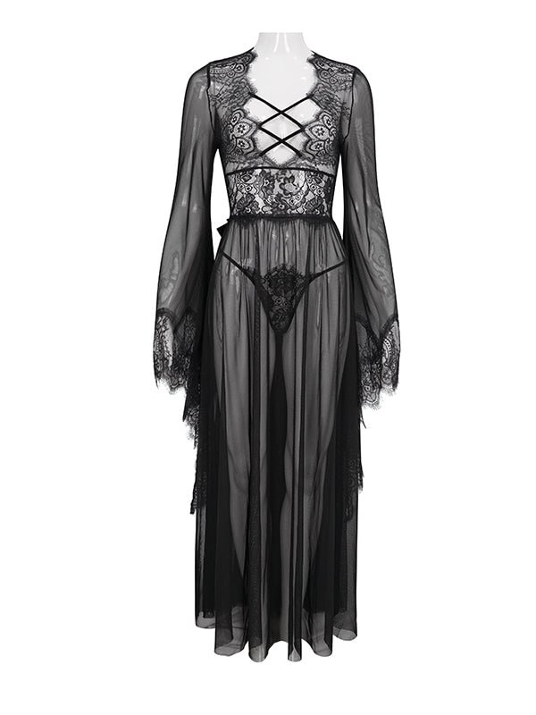 I'm Your Soulmate Lace Mesh Lingerie Dress