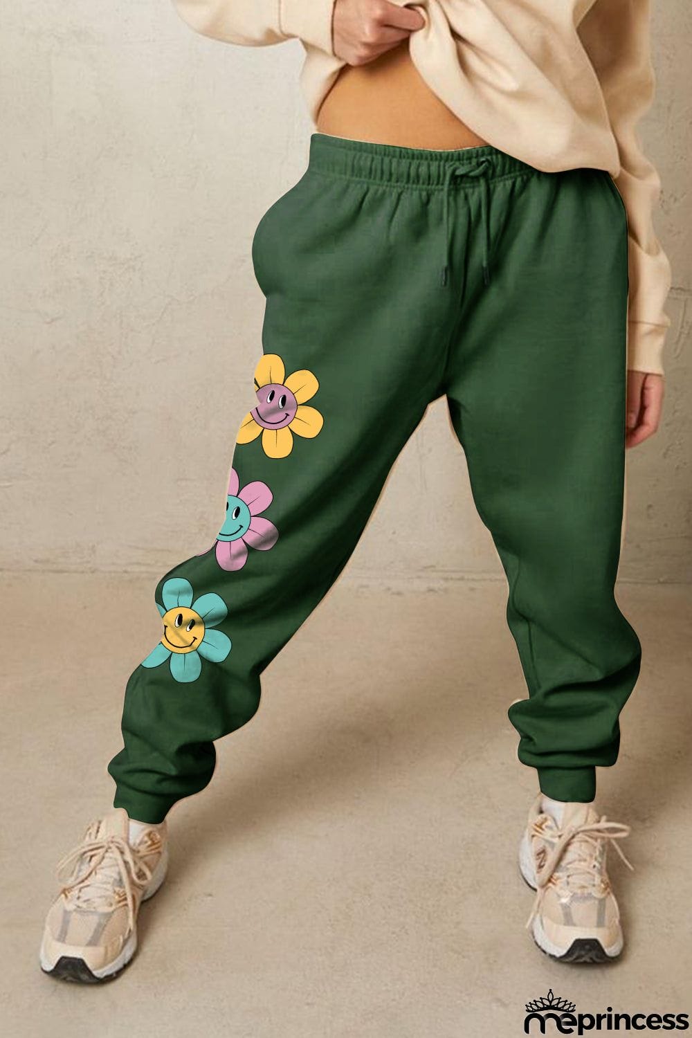 Simply Love Simply Love Full Size Drawstring Flower Graphic Long Sweatpants
