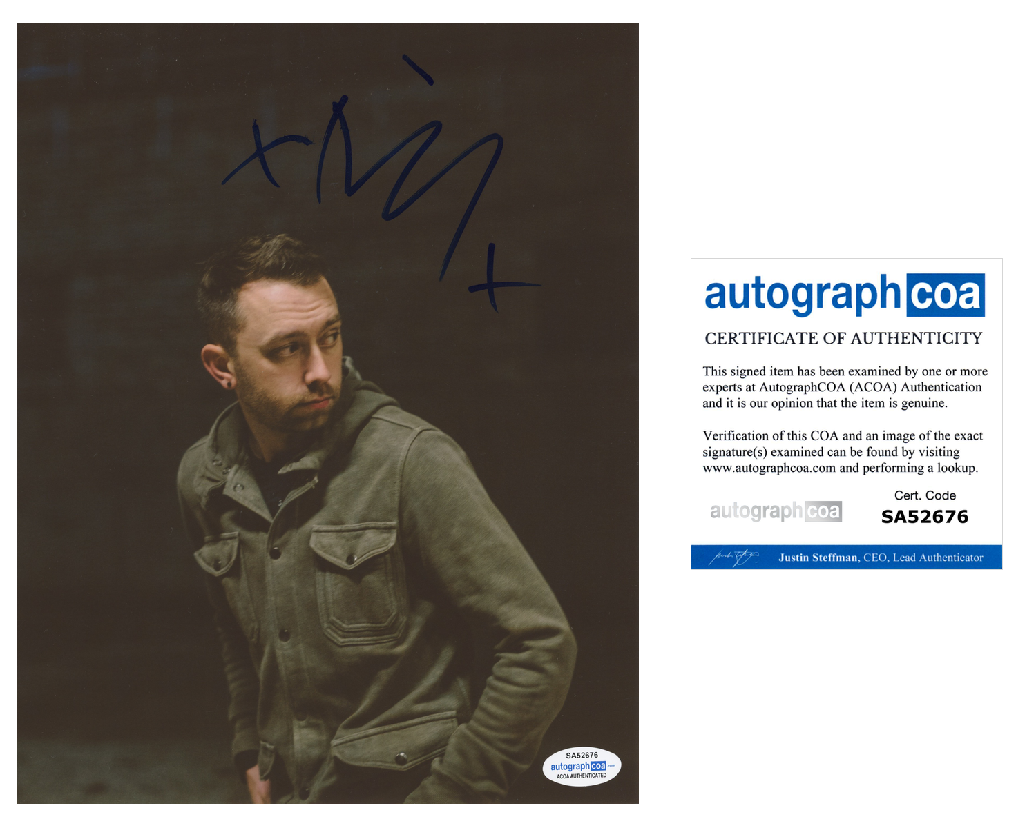 Tim McIlrath Signed Autographed 8x10 Photo Poster painting Rise Against ACOA COA