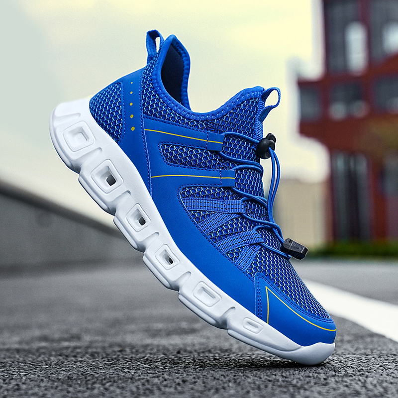 Men's Mesh Breathable Lightweight Elastic Strap Sneakers Walking Footwear | ARKGET