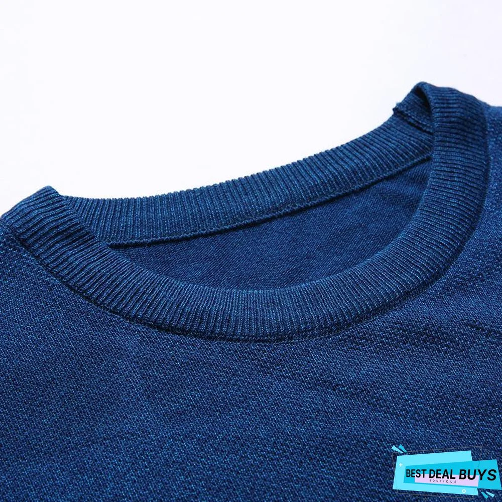 Male Pullover Sweater Men Knitted Jersey Striped Sweaters Men's Knitwear Clothes Tops