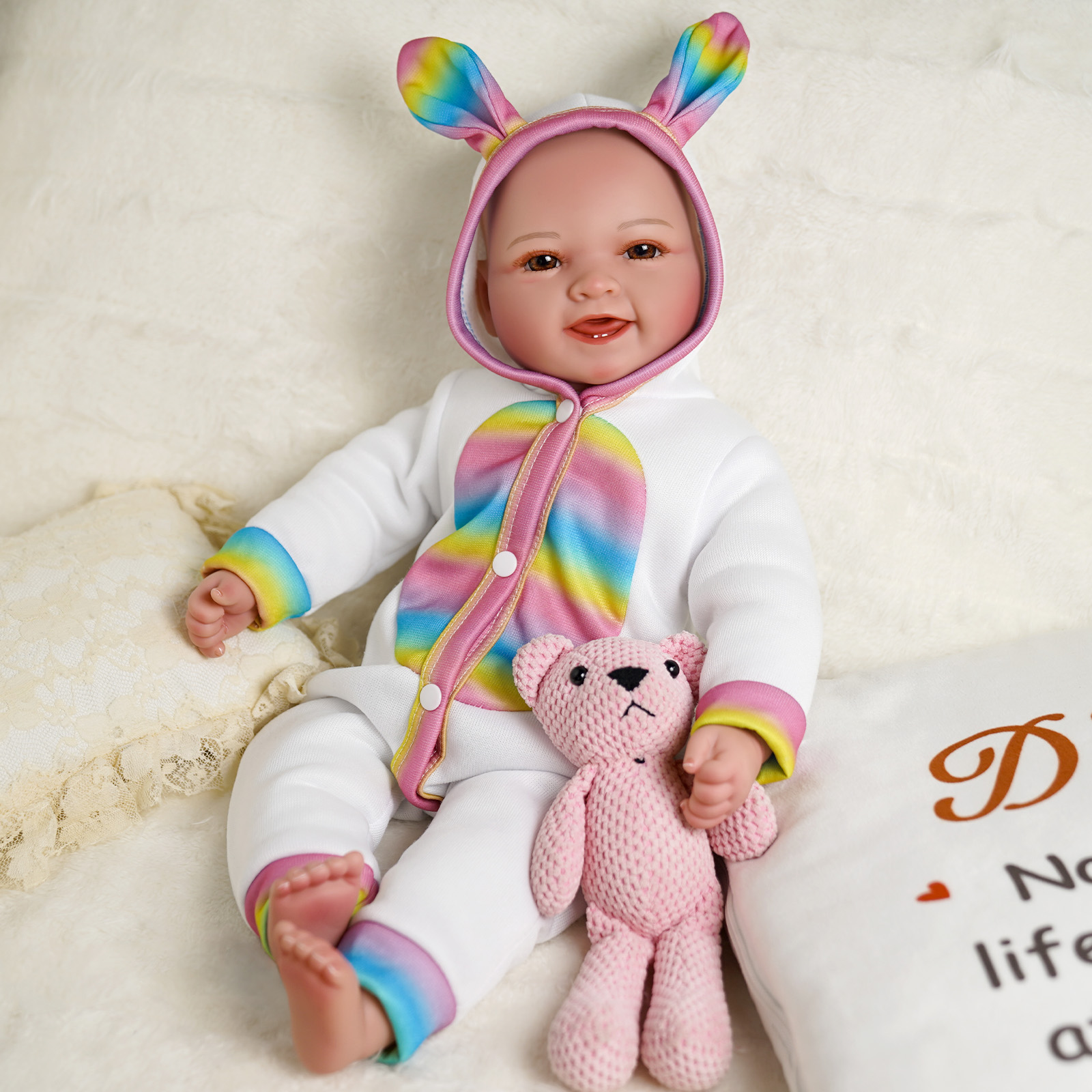 Baby Doll BABESIDE 3-Piece Strawberry Reborn Doll Clothes Set