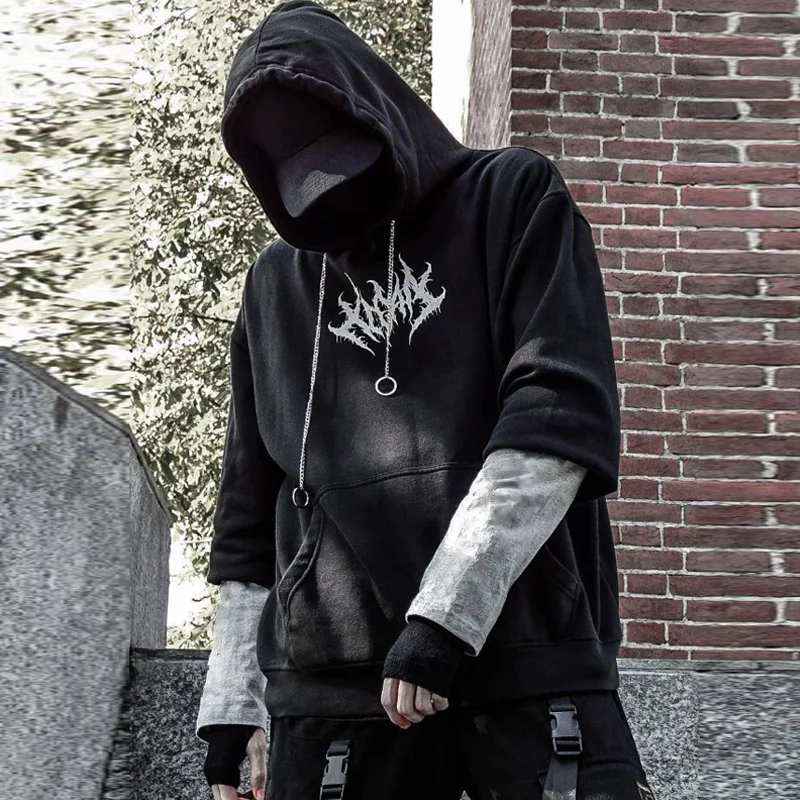 Street Style Printed Hoodie Techwear Shop