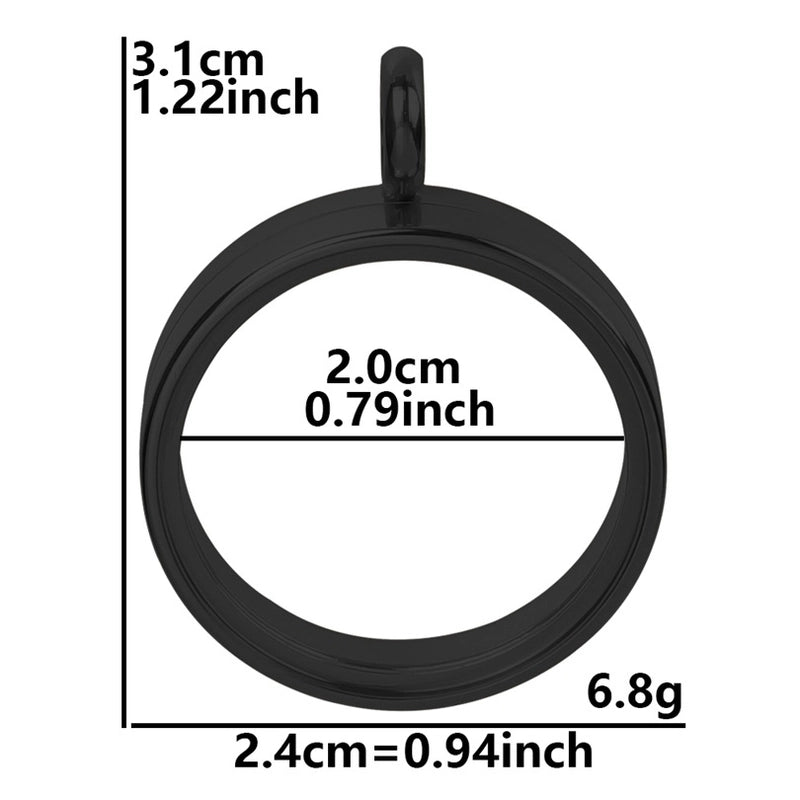 2 Pieces 304 Stainless Steel 18K Gold Plated Circle Solid Color Polished Pendant