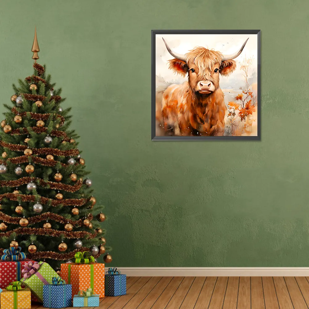 Diamond Painting - Full Round Drill - Highland Yak(Canvas|30*30cm)