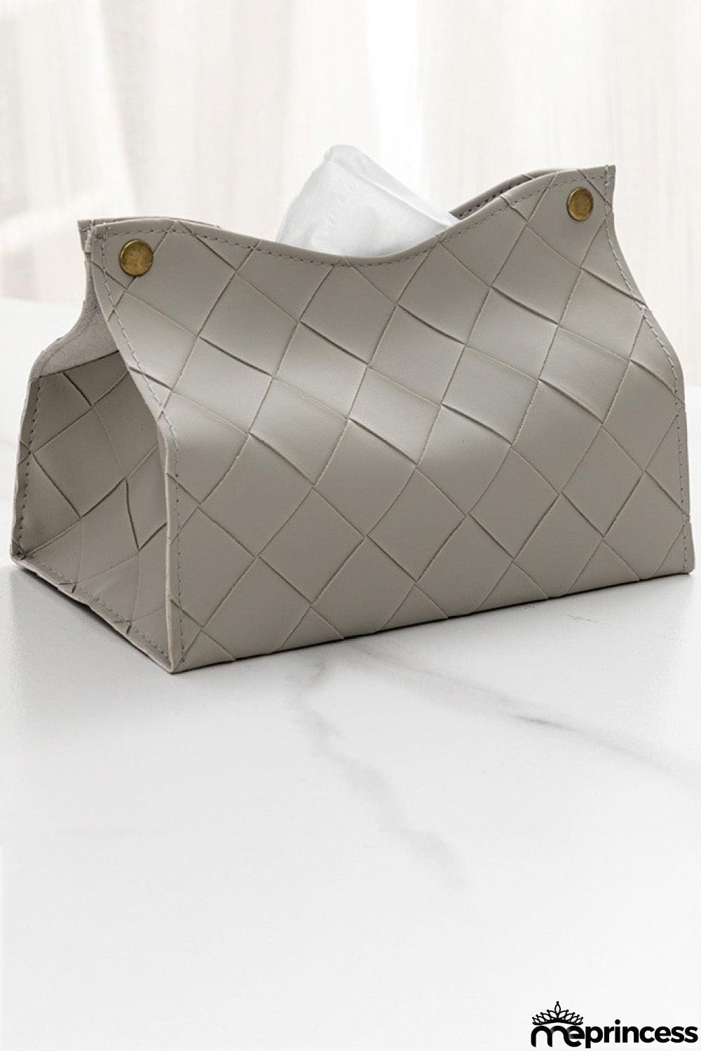 2-Pack Woven PU Tissue Box Covers