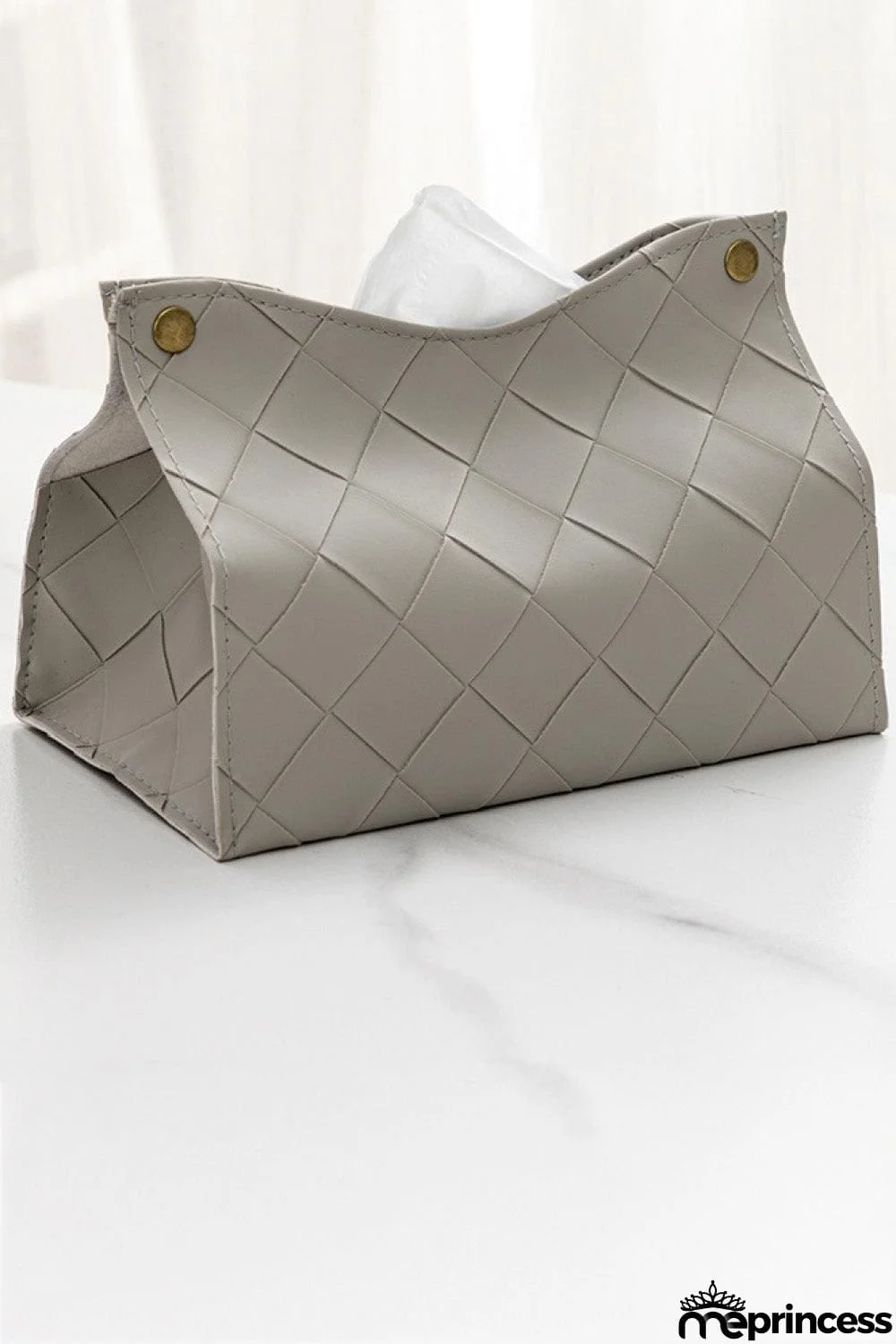 2-Pack Woven PU Tissue Box Covers