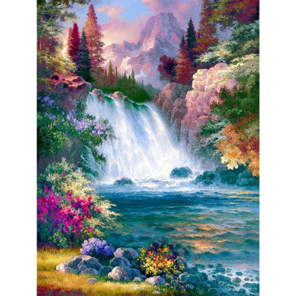 

40*50CM - Square Drill Diamond Painting - Waterfall, 501 Original