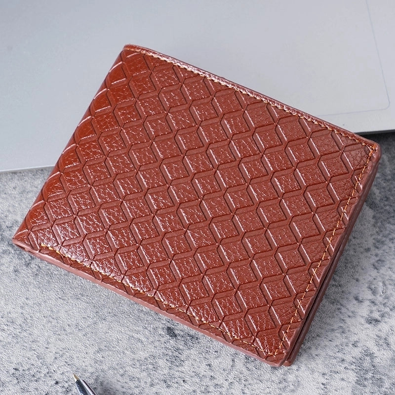 Men’s Solid Color Pu Leather Open Small Wallets
