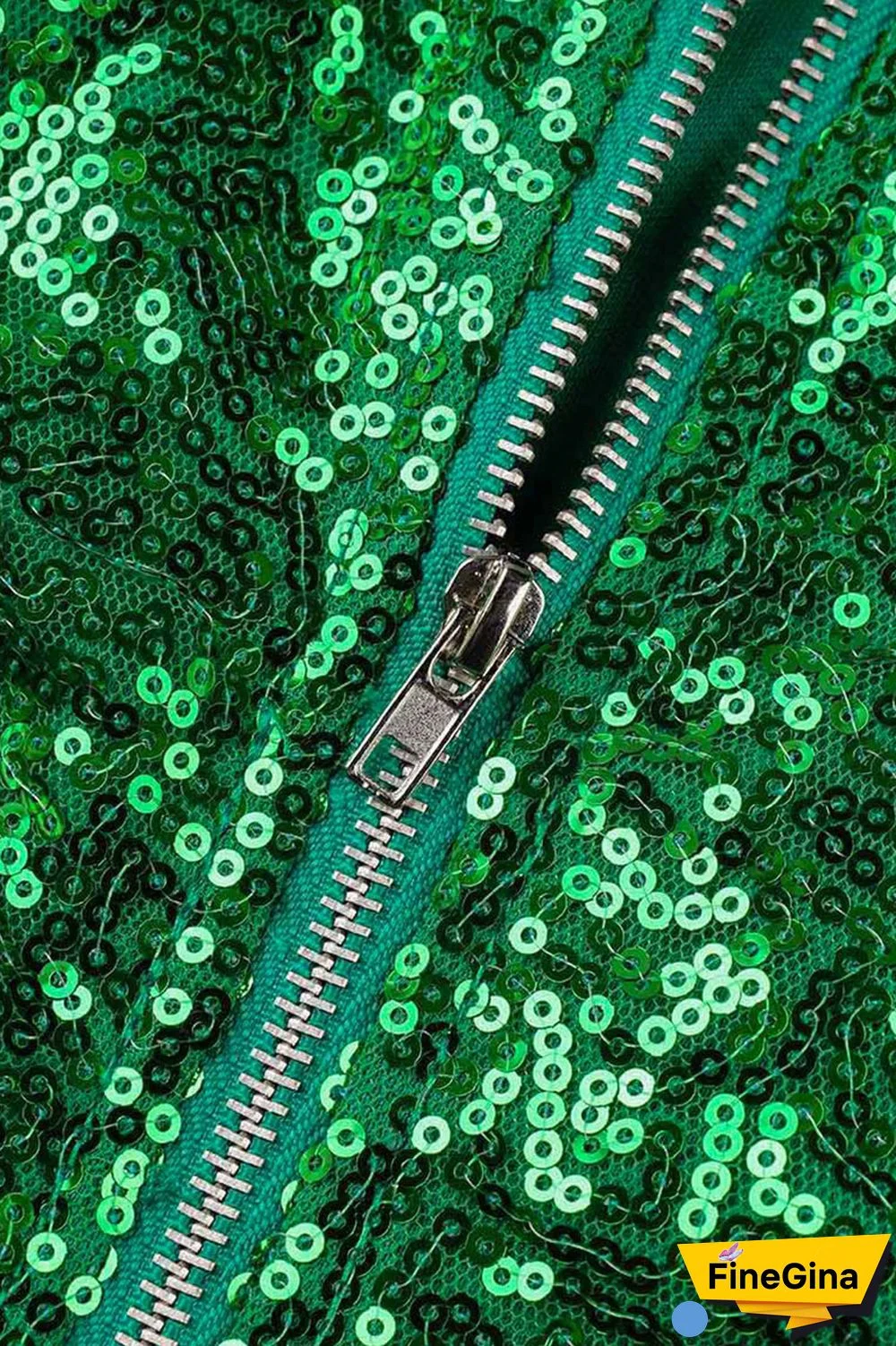 Champagne Sexy Solid Sequins Patchwork O Neck Long Sleeve Two Pieces