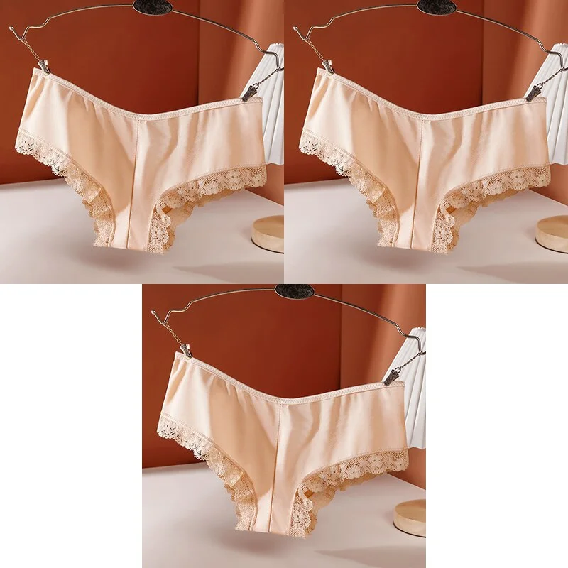 Billionm Sexy Women's Panties Low-Rise Hollow Out Cross Underwear Ice Silk Lace Female Comfort Seamless Lingerie