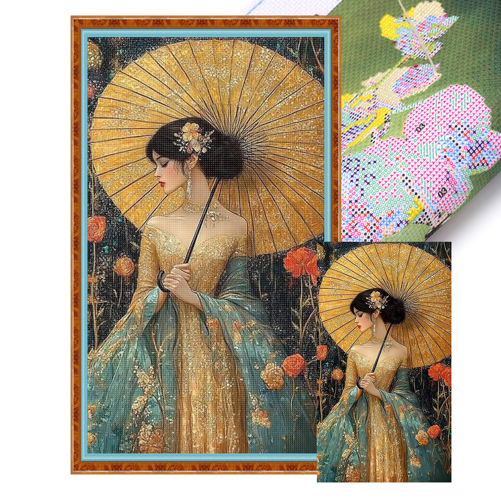 Ancient Beauty Full 11CT Pre-stamped Canvas(40*70cm) Cross Stitch
