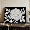 DIY Pearl Painting Rose for Home Wall Decor with Frame(20x30cm)