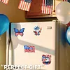 4pcs America 250th Anniversary DIY Diamond Art Magnets Kit Diamond Art Refrigerator Magnet Rhinestones Refrigerator Magnetic Sticker for Adult Beginners DIY Home Office Decor (03)