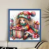 Girl Opening Gifts-11CT Stamped Cross Stitch 40*40cm/15.75*15.75in tapestrymarket