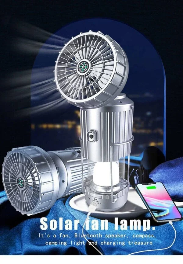 🔥🔥5-In-1 Portable LED Camping Lantern With Fan
