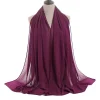 Plain Color Soft Chiffon Long Gauze Shawl Women Hijab