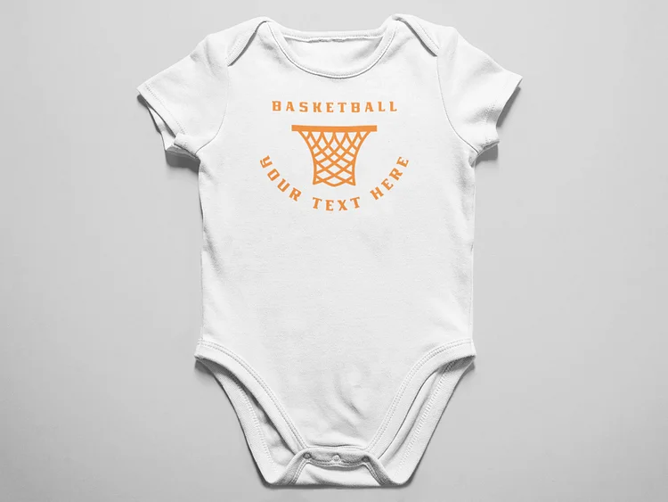 Personalized Basketball Sports Team Baby Bodysuit|S26