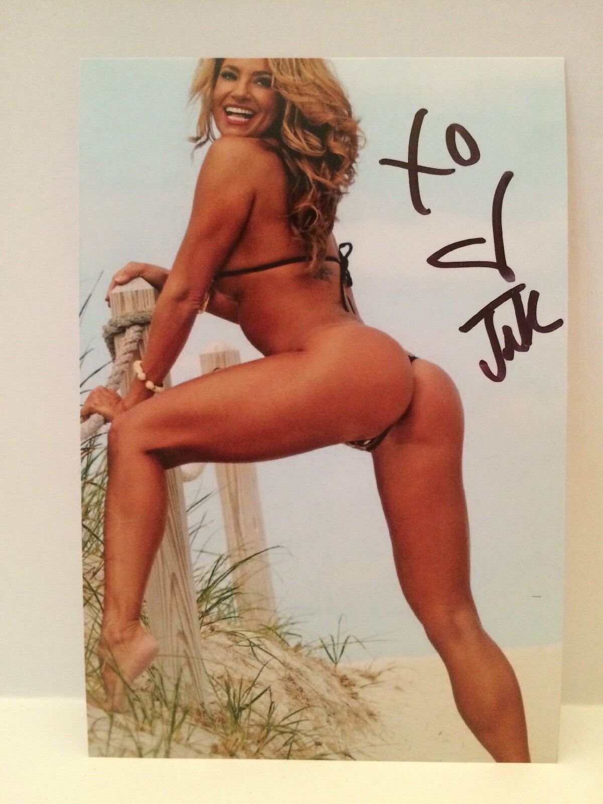 Jennifer Nicole Lee Autographed Photo Poster painting signed sexy fitness guru JNL