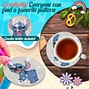 8pcs Cartoon DIY Diamond Painting Holz Untersetzer Kits mit Halter (Stich)
