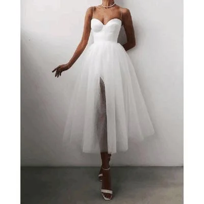 Promsstyle Sexy sling mesh A-line evening dress Prom Dress 2023