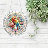 Diamond Painting Acrylic Flower Parrot Window Hanging Pendant for Home Decor