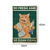 Brush Teeth Cat - Vintage Metal Signs(12*16Inch) - Cat