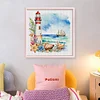 Seaside Lighthouse-11CT Stamped Cross Stitch 40*40cm/15.75*15.75in