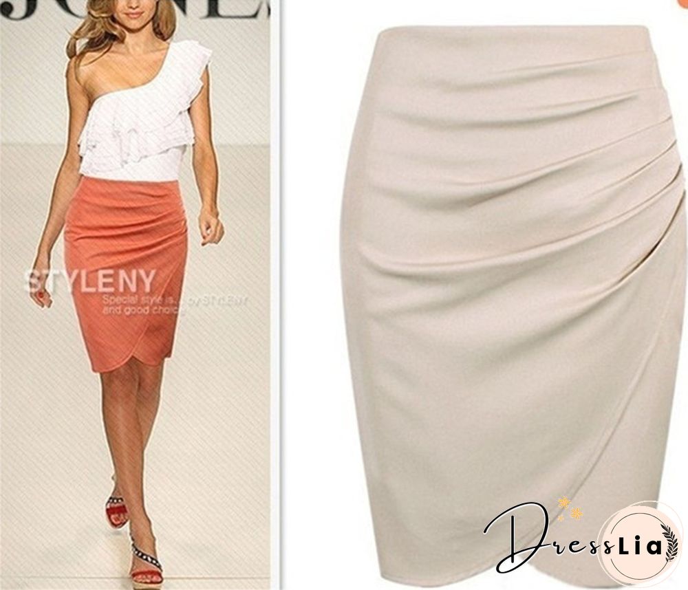 Women's Business Suit Pencil Skirt Summer Ol Skirts For Women Knee Length Step Skirt