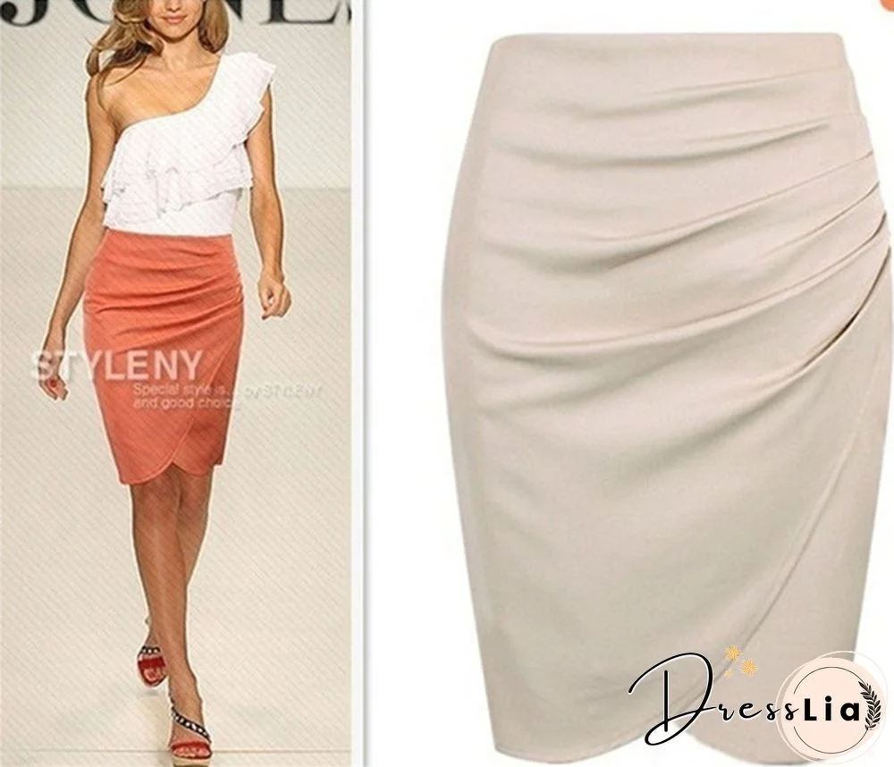 Women's Business Suit Pencil Skirt Summer Ol Skirts For Women Knee Length Step Skirt