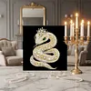 DIY Pearl Painting Snake for Home Wall Decor with Frame(30x30cm)