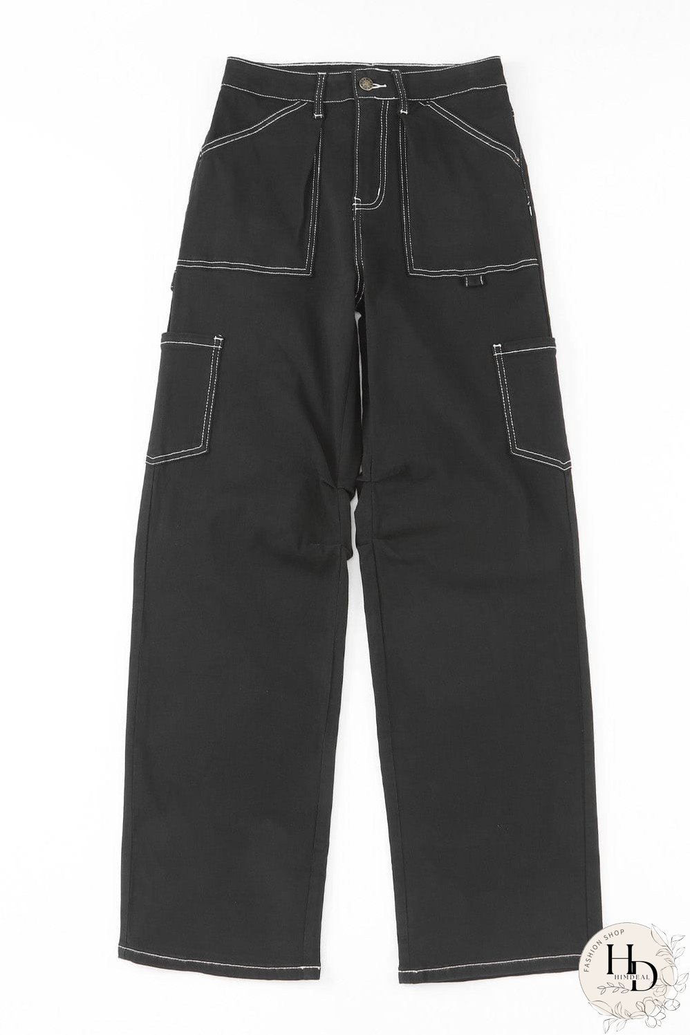 Streetwear-Inspired Black Cargo Pants