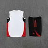 2025/2026 Manchester United Pre-Match Training White Vest+Shorts Football1:1 Thai Quality