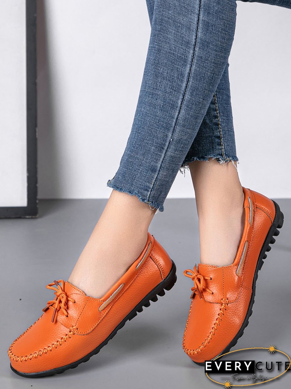 Retro Casual Simple Lace-up Flat Shoes