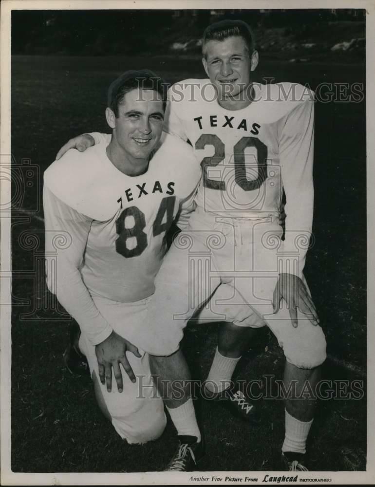 Press Photo Poster painting Larry Stephens, Texas Football Player and Teammate - hps14976