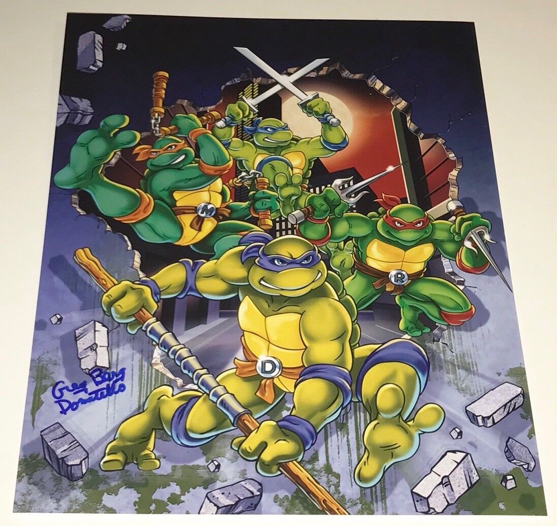 GREG BERG Donatello TEENAGE MUTANT NINJA TURTLES Signed 11x14 Photo Poster painting Autograph