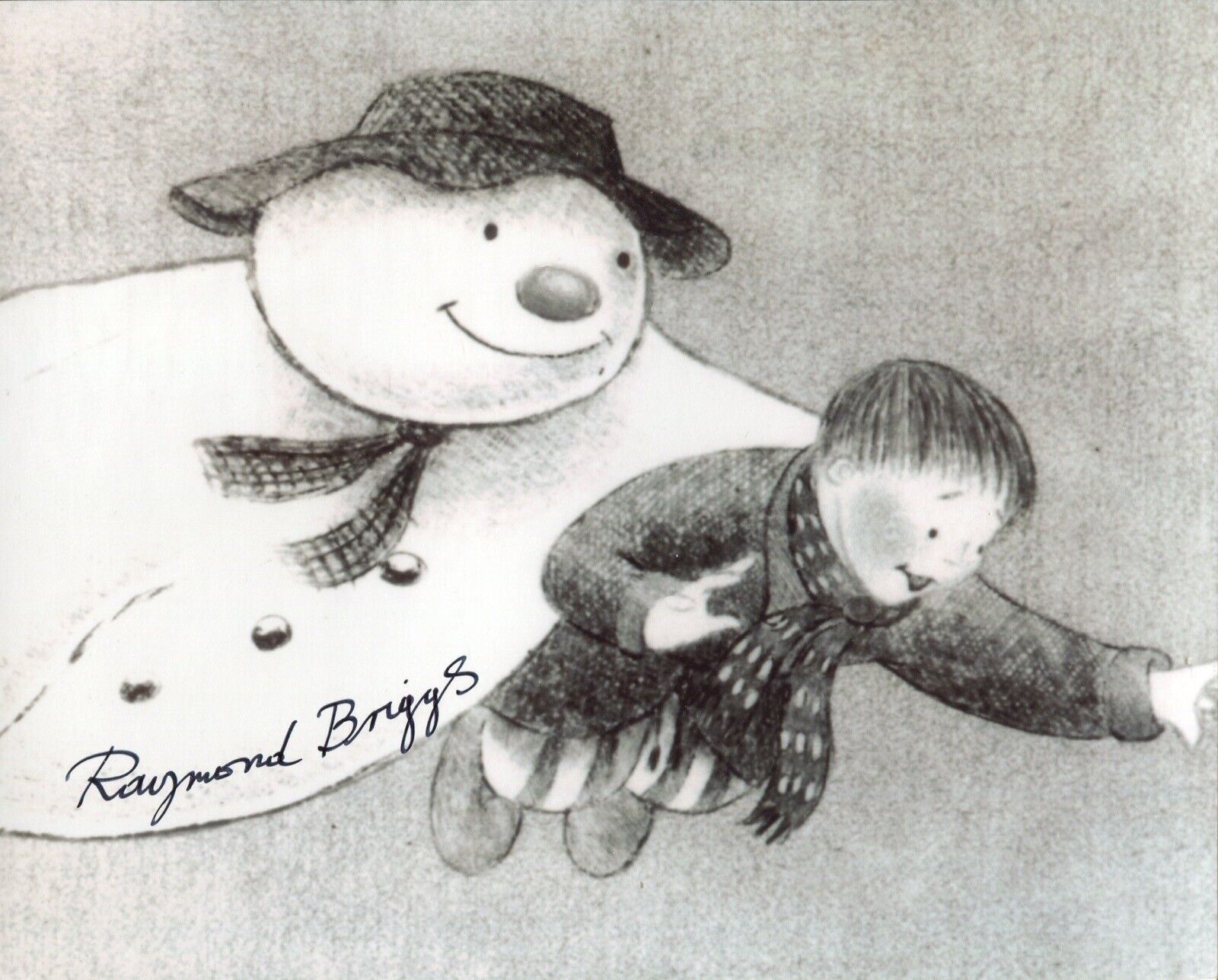 Raymond Briggs signed The Snowman Christmas movie Photo Poster painting No2 - UACC DEALER