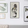 Ink Architectural Cat - 14CT Stamped Cross Stitch - 30*55cm